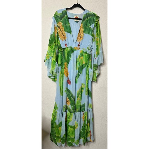 Farm Rio‎ Floral Flowy Maxi Dress Women’s Size Small - Picture 1 of 4